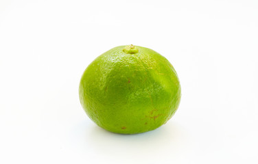 fresh lime isolated on white