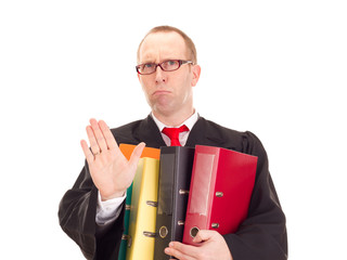 Lawyer with a lot of work