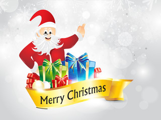 abstract christmas background with santa