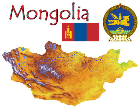 Mongolia Asia national emblem map symbol motto