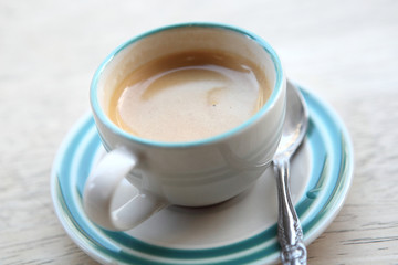 coffee on wood background