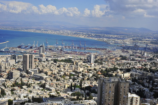 View point from Mount Carmel in Haifa