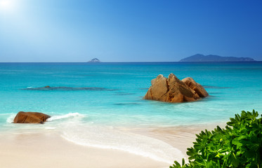 Anse Lazio beach on Praslin island in Seychelles