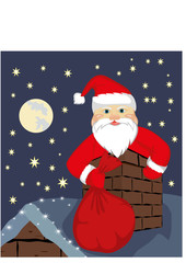 Santa Claus In Chimney