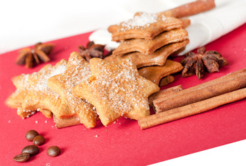 Christmas ginger cookies with spices
