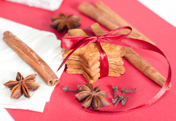 Christmas ginger cookies with spices