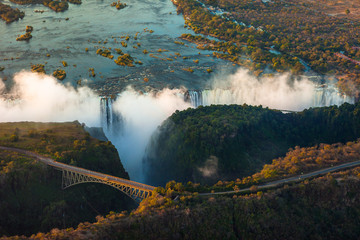 Victoria Falls from the Air - obrazy, fototapety, plakaty