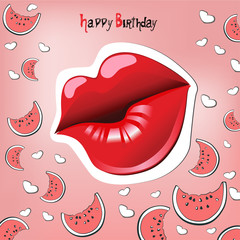 Happy Birthday Card kiss