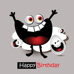 Happy Birthday smile and eggs