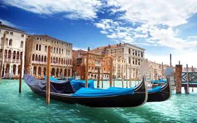Wall murals Gondolas gondolas in Venice, Italy.