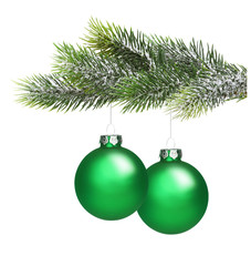 Grüne Christbaumkugeln