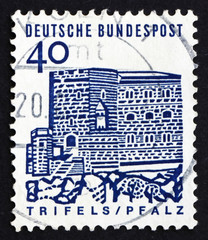 Postage stamp Germany 1965 Trifels Fortress, Palatinate
