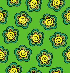 Cheerful flower pattern