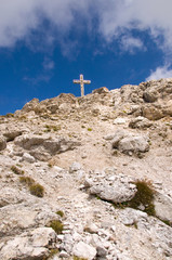 Fototapeta premium Gipfelkreuz - Gran Cir - Cirspitzen - Dolomiten - Alpen