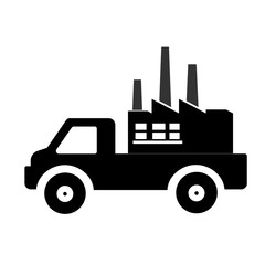 Délocaliser, Pickup transportant une usine