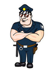 Cartoon policeman