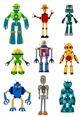 Meubelstickers Mechanische robots © Buch&Bee