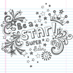 Princess Tiara Be a Super Star Sketchy Doodles Vector