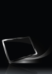 Vector background with modern tablet