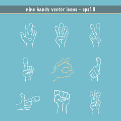 Sketched Hands Vector Set