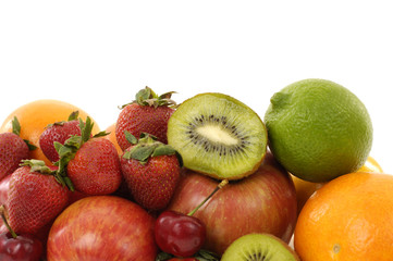 Naklejka na ściany i meble Collection of many ripe fruits