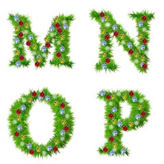 High resolution conceptual Christmas fonts with ornaments