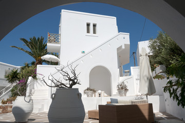 Typical cycladic architecture holiday home. Taken in Antiparos