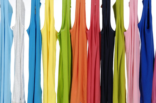 Colors of rainbow. Variety of casual peignoir