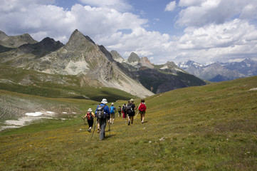 Fototapeta na wymiar trekking w wysokiej Maurienne Vanoise