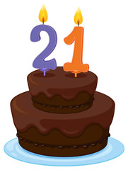 a cake with candle
