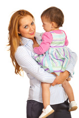 Business woman with child