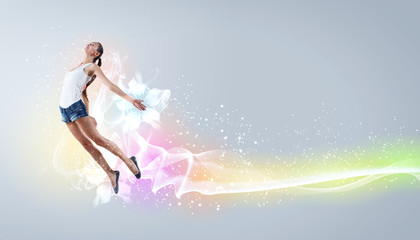 Obraz premium Tancerz w nowoczesnym stylu pozowanie