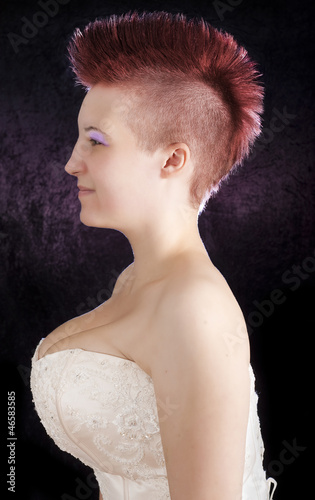Punk Girl Red Mohawk Stock Photo And Royalty Free Images