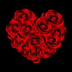 Heart made of roses