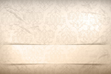 Vintage background with seamless pattern and banner