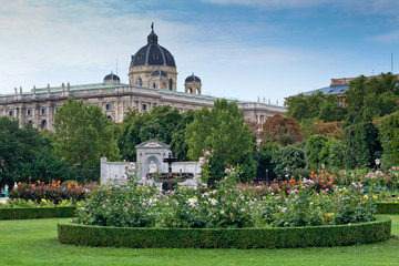 Fototapeta na wymiar Volksgarten in Vienna