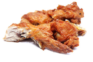 Fried chickken isolated on white background