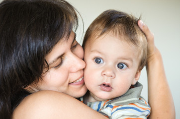 Mother with her son