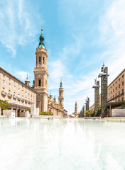 Naklejka premium Basilica of Our Lady of Pillar in Spain, Europe.