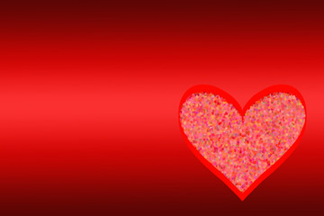 Heart on background