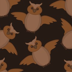 seamless background with owls