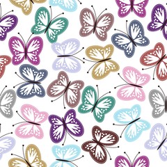Obraz na płótnie Canvas bez szwu tła z motyli
