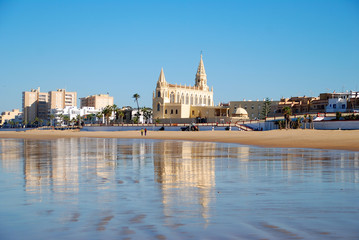 Naklejka premium SANTUARIO NUESTRA SEÑORA DE REGLA, CHIPIONA, CÁDIZ,ANDALUCÍA