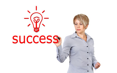 writing success symbol