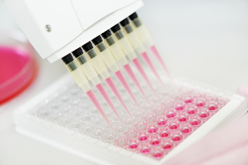 Dropper at laboratory. Shallow DOF