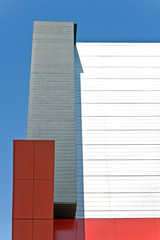 Obraz premium Abstract detail of modern building over blue sky
