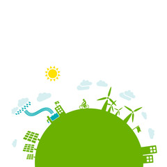 Fototapeta premium Green energy - sustainable development concept