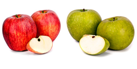 ripe apples and half of apple