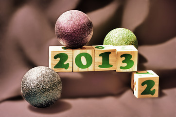 Happy new year 2013 blocks