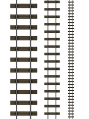 Obraz premium 3d Railway tracks set